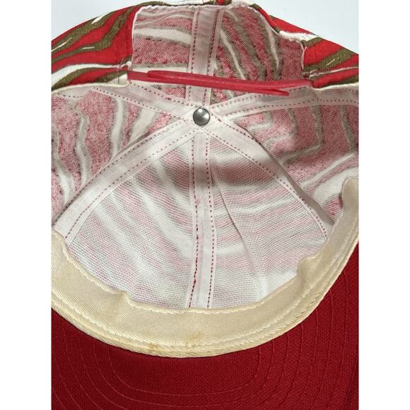 Vtg 90s‎ Zubaz San Francisco 49ers Tiger Print NFL Snapback Hat Cap Made in USA - Picture 5 of 7